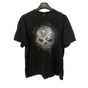 Harley Davidson Black Short Sleeve Skull Head T Shirt Men's XL Tee Shirt